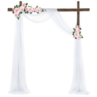 Rideaux de luxe solides pour cérémonie, décoration pour mariage, arrière-plan, pour plafond, 3 pièces