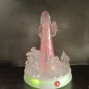 Xmas <b>LED</b> <b>Light</b> Musical Rotating Train Decor With Nutcracker Christmas <b>Tree</b> Decoration - Product Image 3