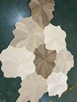 Parquet en bois d'ingénierie moderne chêne et teck pour intérieur, motif artistique pour salon