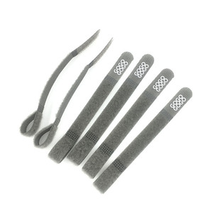 Оптовая Продажа с завода, экологически чистый нейлоновый шнур питания P-типа, крюк и петля, кабельная стяжка, двухсторонняя клейкая сторона - Product Image 5