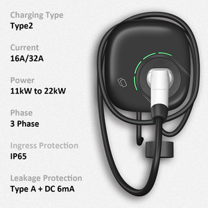 Timees สถานีชาร์จอีวีติดผนังแบบปรับแต่งได้2แบบกล่องควบคุมอัจฉริยะพร้อม7KW แอป Wi-Fi/32A 200-450V 5M wallbox - Product Image 2