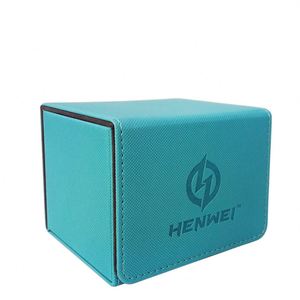 Boîte de rangement pour cartes en PU à double rabat, motif diamant, résistante aux rayures et imperméable, protection pour cartes FX - Product Image 3