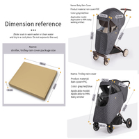 Housse de pluie étanche pour poussette de bébé Landau épais pour bébé Utilisation en hiver Accessoire de poussette de bébé pour une utilisation en extérieur