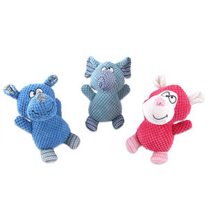 Wholesale Hot Sale Plush Toys With Squeaker Corduroy Pet Interactive Animal Shape <b>Dog</b> Pet Chew Toys Teeth Cleaning Plush Toy - Product Image 6