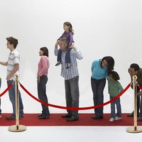 Poteaux de Sécurité en Acier Inoxydable Poli Or 51mm avec Corde pour Contrôle de Foule Rouge