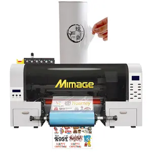 Locor A2 A3 xp600 tête uv étiquette autocollant rouleau à rouleau DTF imprimante numérique logo personnalisé machine d'impression pour tasses/bouteilles de vin