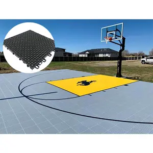 Bodenfliesen Hochwertiges PP Court Material Kunststoff Interlocking Tragbarer Basketball Sport Temporärer Basketball boden im Freien