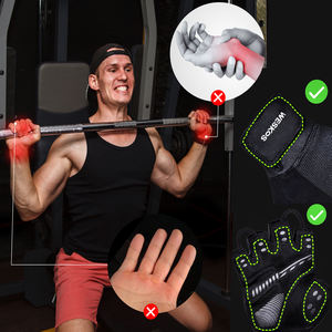 Guanti fitness unisex Weskos traspiranti e antiscivolo a mezze dita in nylon per sollevamento pesi, ciclismo e allenamenti in palestra - Product Image 6