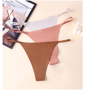 กางเกงชั้นในผู้หญิงแบบทีแบ็ค ผ้าไหมน้ำแข็ง เอวต่ำ เซ็กซี่ ขายส่งจากโรงงาน สำหรับผู้หญิง แบบจีสตริง - Product Image 6