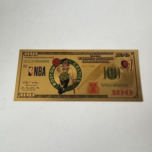 OEM ODM Stock Sport Series Basketbal Mannen Team Voetbal Mannen Folie Bankbiljetten in 24K verguld goud voor verzameling Opp zak verpakking - Product Image 3
