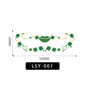 Adesivi Tattoo giorno di St. Patrick adesivo <span class=keywords><strong>quadrifoglio</strong></span> verde Shamrock impermeabile per il Design temporaneo per il trucco della festa - Product Image 6