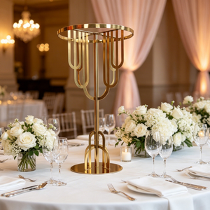 Nuovi accessori per matrimoni, centrotavola decorato con vasi di fiori per la sala ricevimenti, decorazioni per feste in hotel, ornamenti di benvenuto, supporti per fiori - Product Image 1