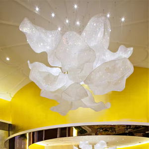 Lampadario sospeso con soffitto a forma di arte creativa moderna personalizzato per illuminazione di ingegneria alberghiera eleganti luci a sospensione - Product Image 3