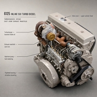 6125 für John Deere Kompletter Dieselmotor für Bagger Baumaschinenteile