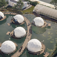 Tente de glamping d'hôtel de dôme géodésique transparent de PVC de toit de luxe tente de dôme ronde de désert de maison pour le camping