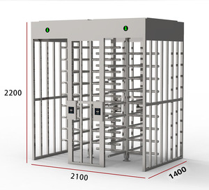 Cổng rào cản chiều cao đầy đủ để truy cập bảo mật cao cho các sân vận động phòng tập thể dục mã QR nhận dạng vân tay kết nối Wi-Fi - Product Image 1