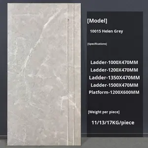 بلاط درجة رخامي ريفي مانع للانزلاق على الطراز الحديث ، بلاط الدرج والأرضيات بوظيفة الطوب الناري للغرف لاستخدام الردهات - Product Image 6