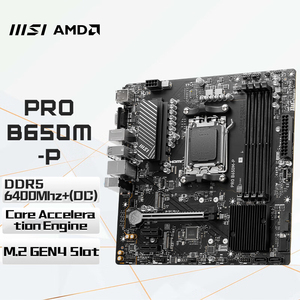 MSI PRO B650M-PコンピュータマザーボードサポートCPU7950X3D/7900X3D/7800X3D (<span class=keywords><strong>AMD</strong></span> B650/AM5インターフェイス) - Product Image 2