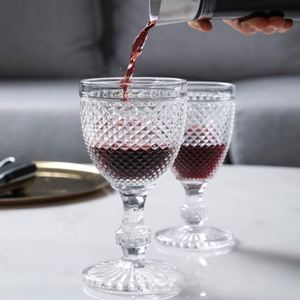 Copa Transparente con Diseño de Diamantes en Relieve para Jugo, Champán o Vino, Ideal para Bodas y Fiestas - Product Image 2