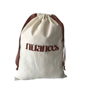 Custom Logo Natural Cotton <strong>Drawstring</strong> <strong>Canvas</strong> Bathing Suit <strong>Pouch</strong> Training Wear <strong>Bag</strong> with Dust <strong>Bag</strong> Functionality - Product Image 1