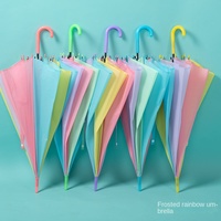 Parapluie de sécurité pour enfants avec logo personnalisé, dessin animé, léger, petit, ouverture manuelle, parapluies de pluie pour enfants d'école, REACH