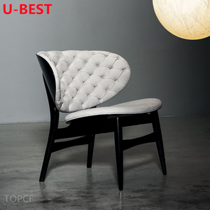 Fauteuil en cuir <span class=keywords><strong>Dalma</strong></span> U-Best, design italien minimaliste moderne, structure en bois massif, pour la maison et l'hôtel - Product Image 3