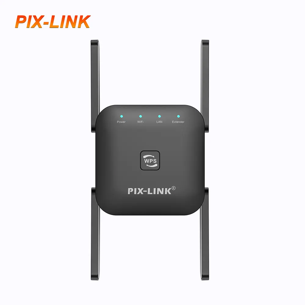 PIX-LINK Factory New Arrival Repeater 300mbps Range Home Wireless Booster Extender Wifi Wireless Repeater With 4 Antenna