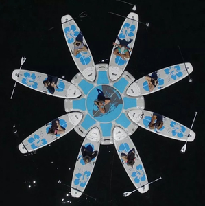 Factory Direct Wholesale Inflatable Modular Floating SUP Dock Connectable Paddle <b>Board</b> Floating Platform for Water Yoga Training - Product Image 3