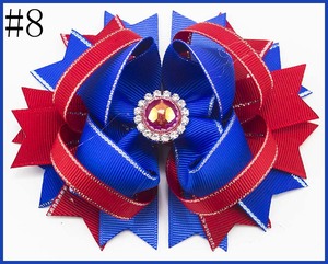 Pinzas para el Cabello con Lazo Inspirado en Perlas de Primavera/Verano de 4.5'' de la Mejor Calidad para Niñas, Lazos de Diamantes de Imitación con Borde Plateado Colorido, Accesorios para el Cabello - Product Image 4