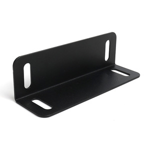 Soporte de esquina metálico en forma de L 5x5x13 negro, conector de herrajes duradero para muebles, para soporte de estructura de cama - Product Image 4