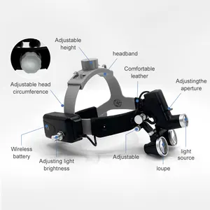 Custom Low Price Head-Mounted Surgical Examination Led Light Dental Binocular Magnifier Loupe For Sale 2.5X-3.5 Times