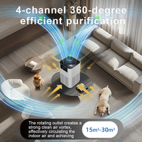Purificateur d'air portable pour chambre, cuisine, bureau à domicile, couverture de grande surface avec technologie HEPA véritable pour la fumée et les poils d'animaux