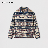 Veste polaire vintage imprimée aztèque pour femme, chaude et épaisse, style streetwear, en stock