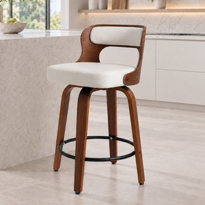 Silla de Barra Moderna con Respaldo, Taburete de Barra de Nogal con Respaldo, Proveedor <span class=keywords><strong>Chino</strong></span> - Product Image 1