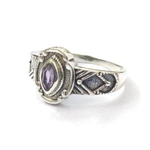 Anillo de AMATISTA, Anillo de Plata de Ley 925 con Piedra Preciosa, Colección Hecha a Mano, Anillos Finos, Joyería de Plata, Precio al por Mayor - Product Image 2
