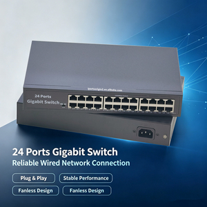 Switch Gigabit de 24 Puertos para Montaje en Rack, 10/100/1000Mbps, Full Duplex, Diseño sin Ventilador, Plug and Play, Sin Gestión - Product Image 1