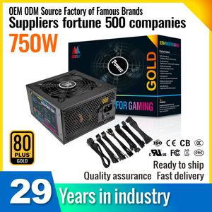 แหล่งจ่ายไฟคุณภาพสูง Meiji ระดับ <span class=keywords><strong>750W</strong></span> 80Plus Gold แบบ Full Module สำหรับคอมพิวเตอร์เล่นเกม, พาวเวอร์ซัพพลาย PC 110-230Vac - Product Image 2