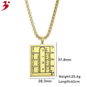 Myshape llave del rey Salomón Pentáculo Puertas Abiertas amuleto talismán cuadrado colgante collar la primera matriz mágica de la luna - Product Image 5