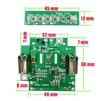 Kit di Sostituzione Custodie per Batterie con Circuito PCB di Ricarica BMS per Batteria Utensile Trapano a Batteria Bosch BAT618 18V 21700*10 Celle