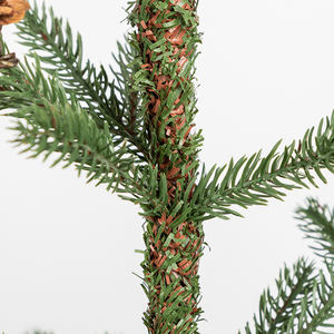 Arbre de Noël de luxe en PE et pomme de pin avec pot de fleurs de Noël - Product Image 3