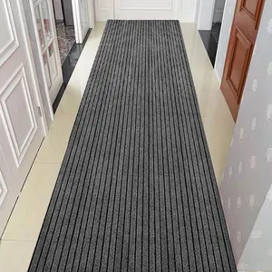 Lavable extérieur intérieur antidérapant personnalisé sept bandes tapis tapis couloir tapis de couloir avec support TPR