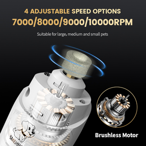 Professioneller Luxus BLDC-Motor 10000 U/min Aufladbarer Geräuscharmer Hunde- & Katzen-Nagelschleifer LED-Lichter Ergonomischer Rutschfester Nageltrimmer - Product Image 2