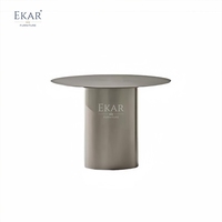 Meubles EKAR |   Table d'appoint sur piétement métallique brossé Lunar - Décoration moderne pour salon