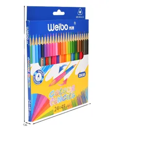 Couleurs vives Haute saturation Crayon de couleur meilleur fournisseur weibo papeterie pour étudiant école bureau papeterie