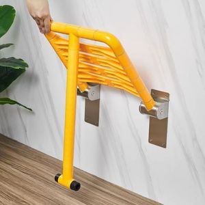 Taburete de ducha plegable montado en la pared ABS + Acero inoxidable antideslizante equipo de seguridad de baño para ancianos discapacitados inodoros Silla de baño - Product Image 2