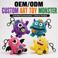Fabricant de jouets en peluche personnalisés OEM ODM, jouets artistiques, monstres en peluche, porte-clés, animaux en peluche moelleux, pendentifs de sac, vente en gros, approvisionnement direct usine