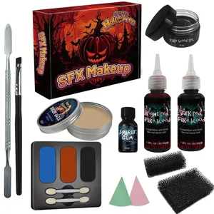 KHY 2023 USA Halloween vendita calda Kit Trauma cicatrice naso per effetto speciale Multi modellazione cicatrice cera con trucco Sfx in acciaio inossidabile