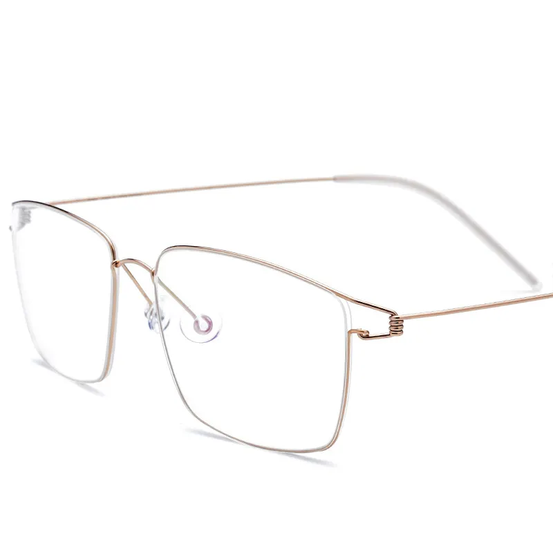 PG0258 Unique Hinge Beta Titanium Eyeglasses Frames Clear Optical Glasses Screwless Eye Wear