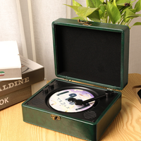 Lecteur CD rétro avec BT, cadeau musical vintage pour les couples, lecteur d'album de disques portable avec esthétique