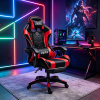 Chaise de jeu ergonomique avec accoudoirs, chaise de jeu à dossier haut en cuir PU, chaise de bureau Bjflamingo, chaise de bureau à domicile